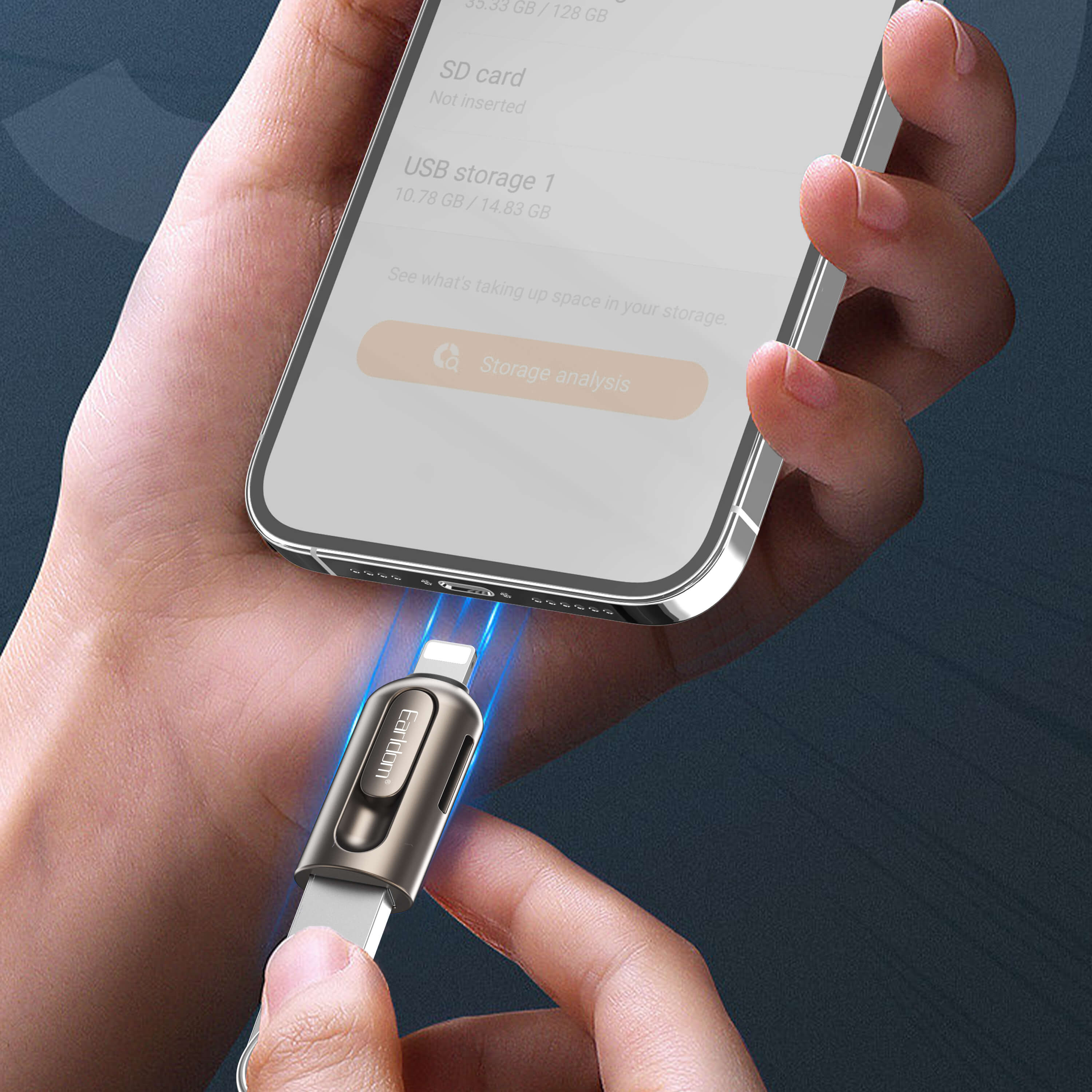 Lexues i Sd Card USB to Lightning Earldom OT103