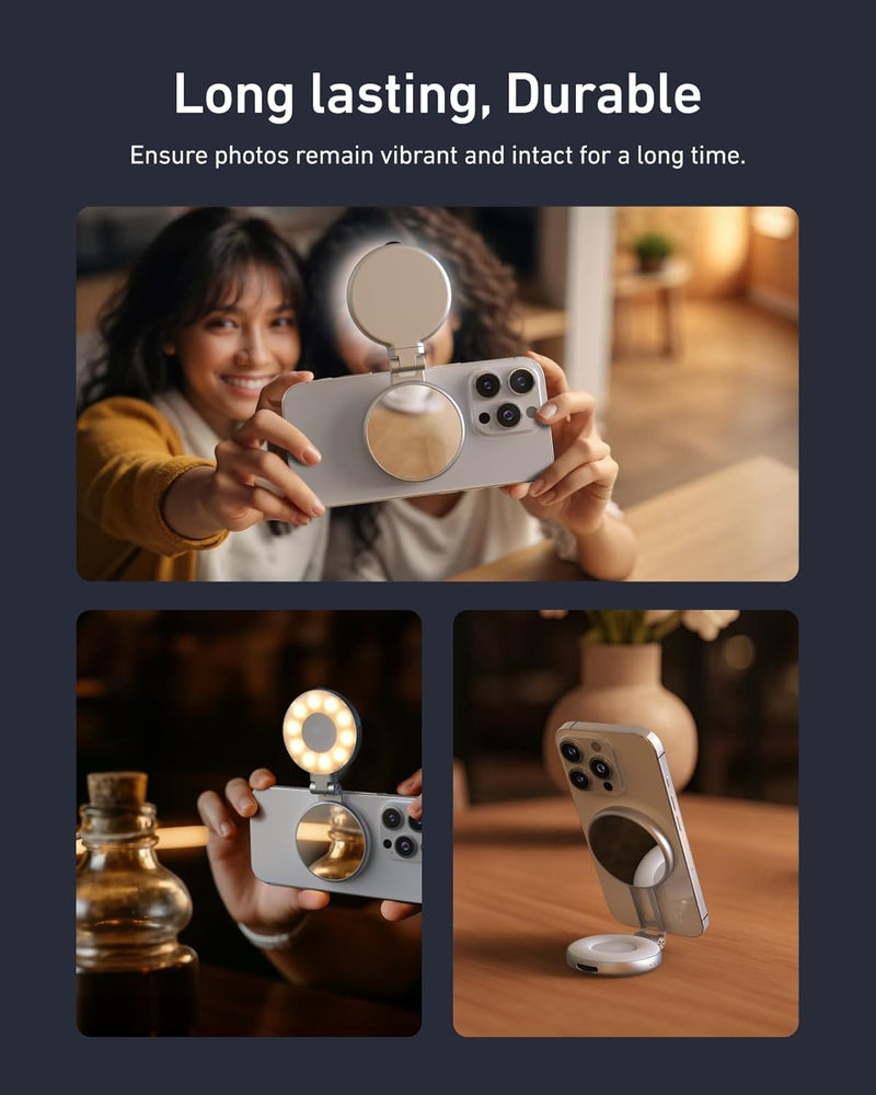 Drite Magnetike per Selfie me Pasqyre LED 360° foto 4