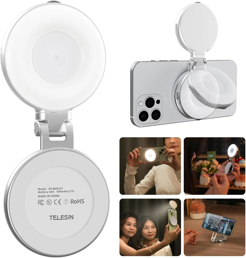 Drite Magnetike per Selfie me Pasqyre LED 360° foto 1