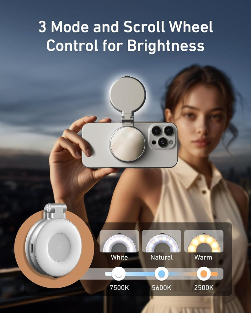 Drite Magnetike per Selfie me Pasqyre LED 360° foto 2