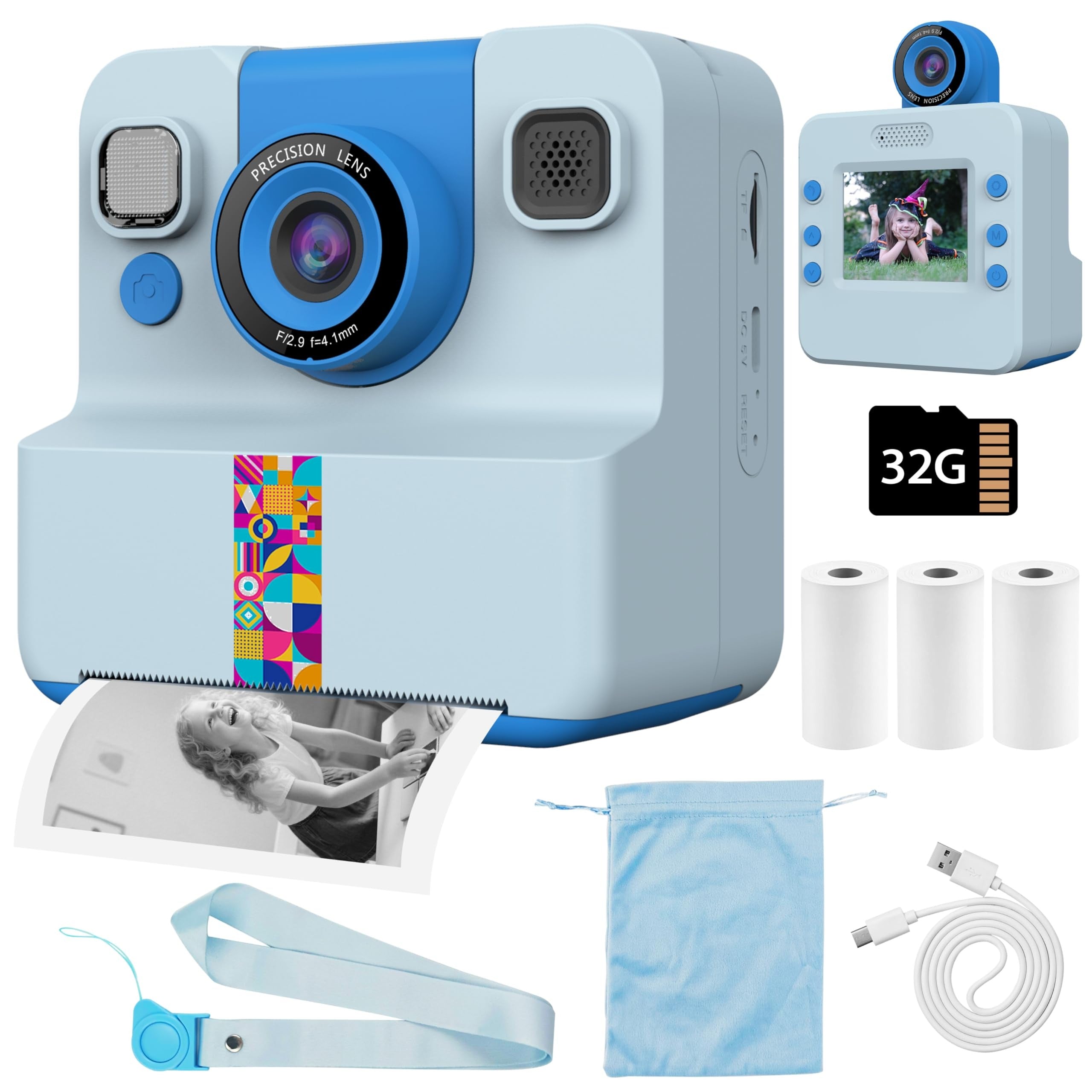Aparat per Femije 180° Flip – Instant Print foto 3