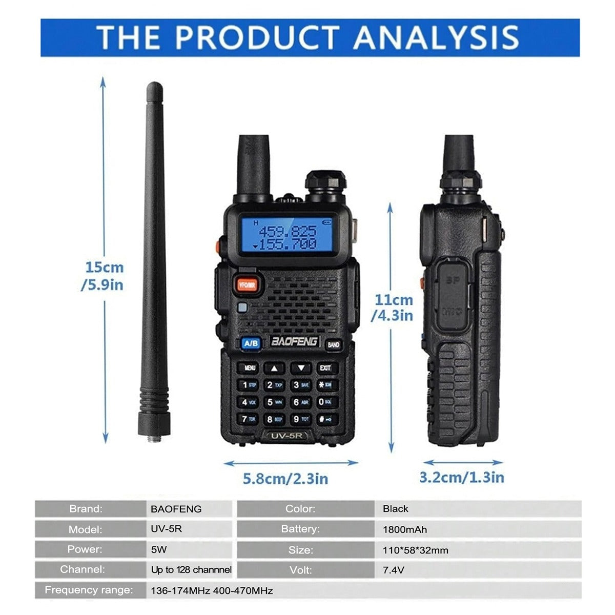Radiolidhje- Baofeng UV- 5R foto 3
