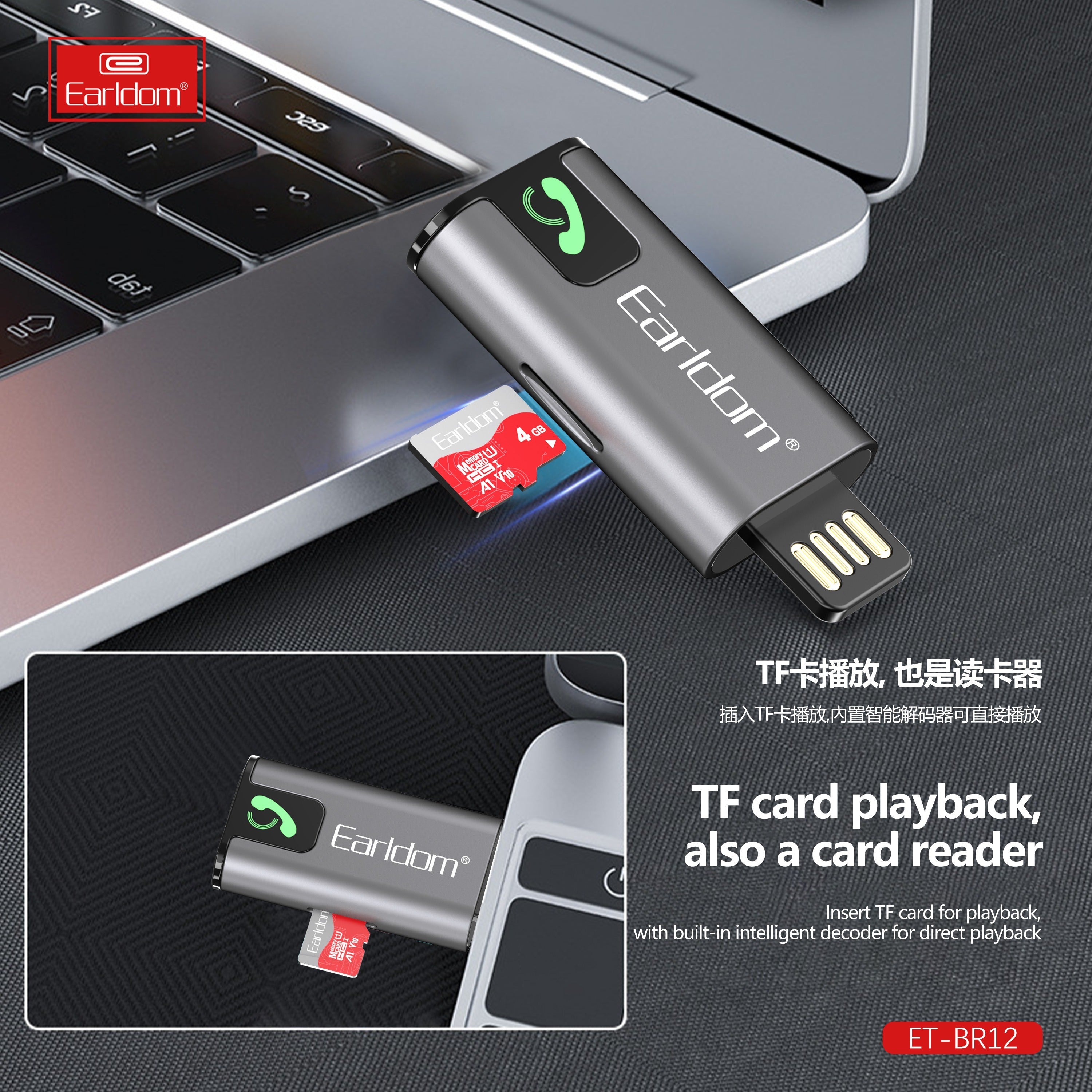 Earldom BR12– Bluetooth Audio Receiver AUX foto 4