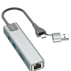 Earldom HUB24 USB- A + USB- C HUB, 4 Porta foto 1