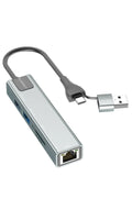 Earldom HUB24 USB- A + USB- C HUB, 4 Porta