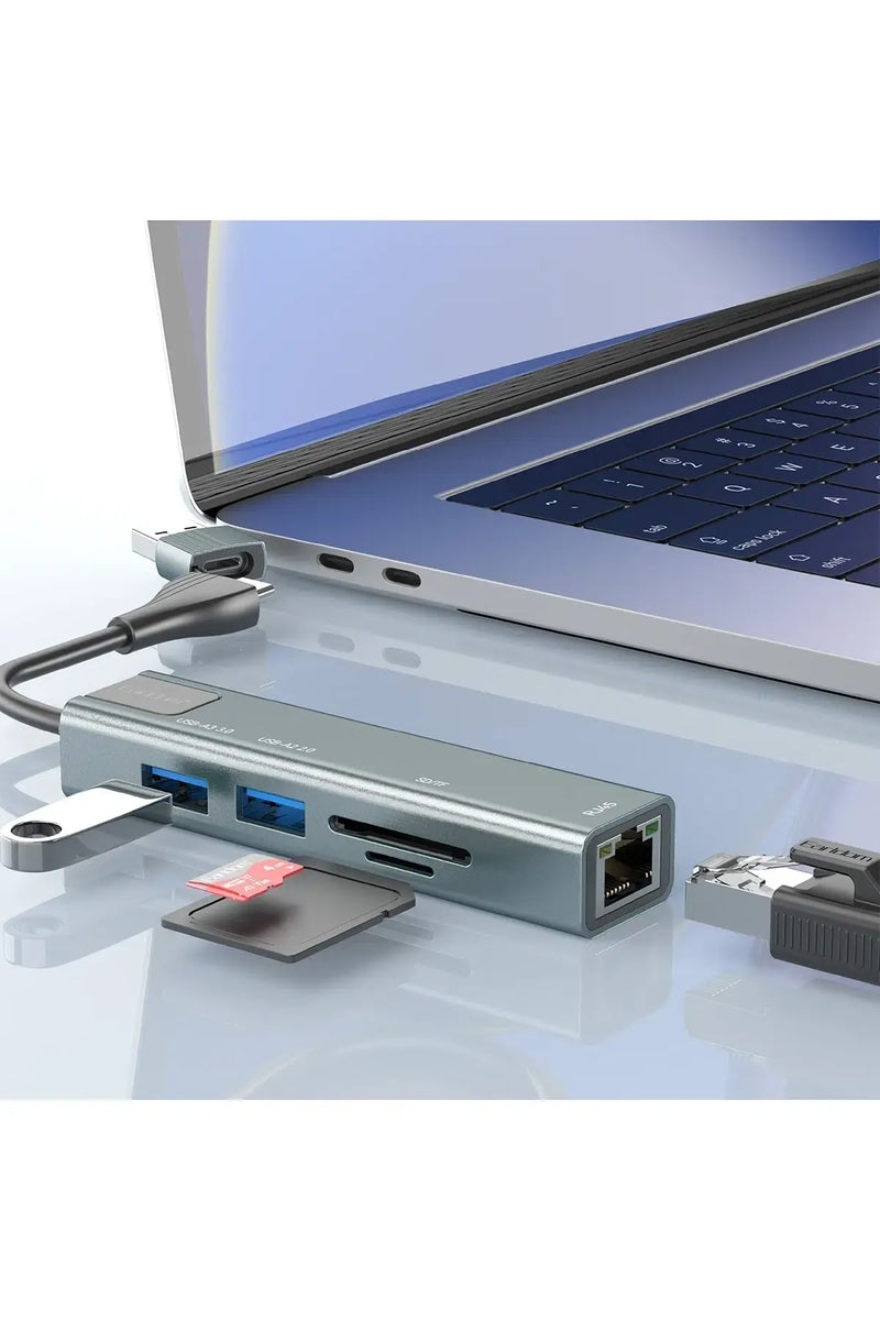 Earldom HUB24 USB- A + USB- C HUB, 4 Porta foto 2