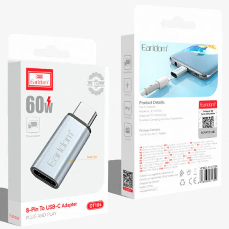 Earldom OT104– Adapter Lightning ne USB- C foto 4