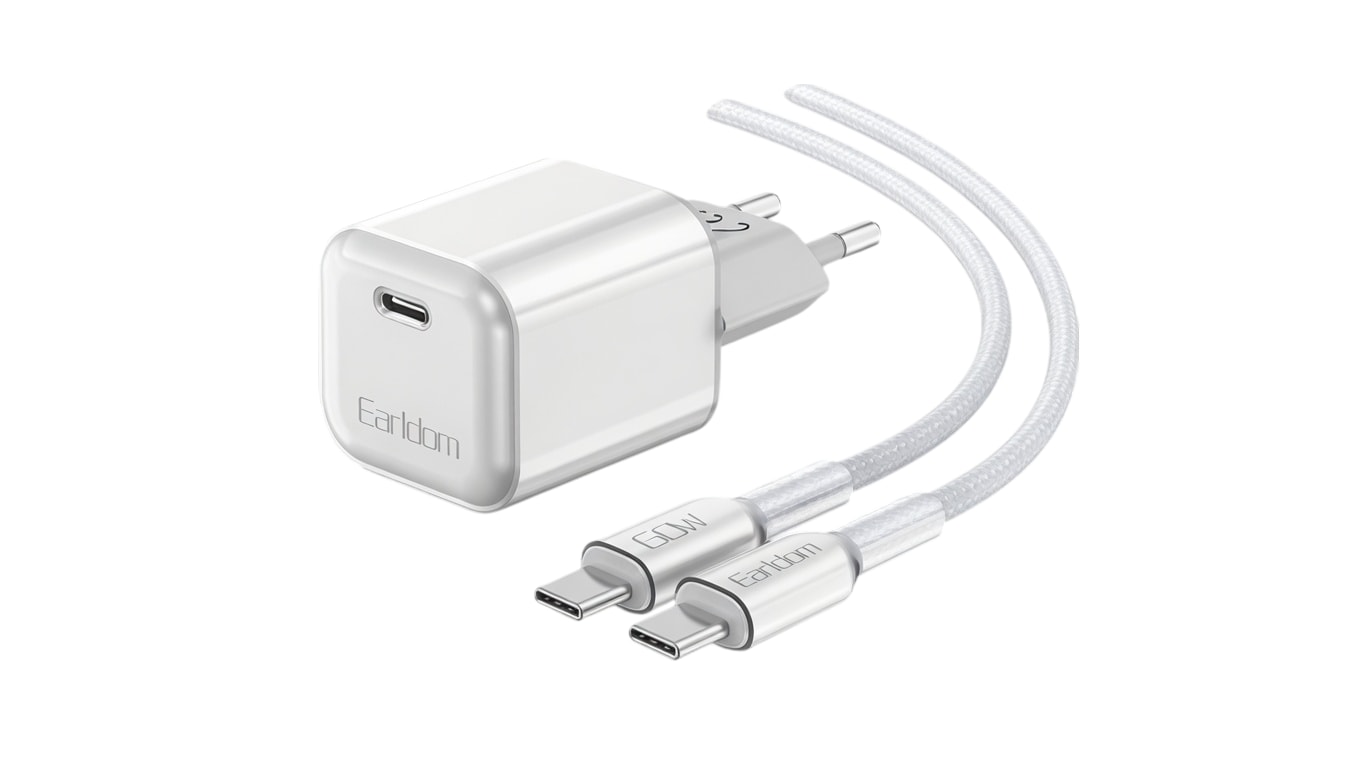 Adapter 45W Earldom EU57, i bardhe