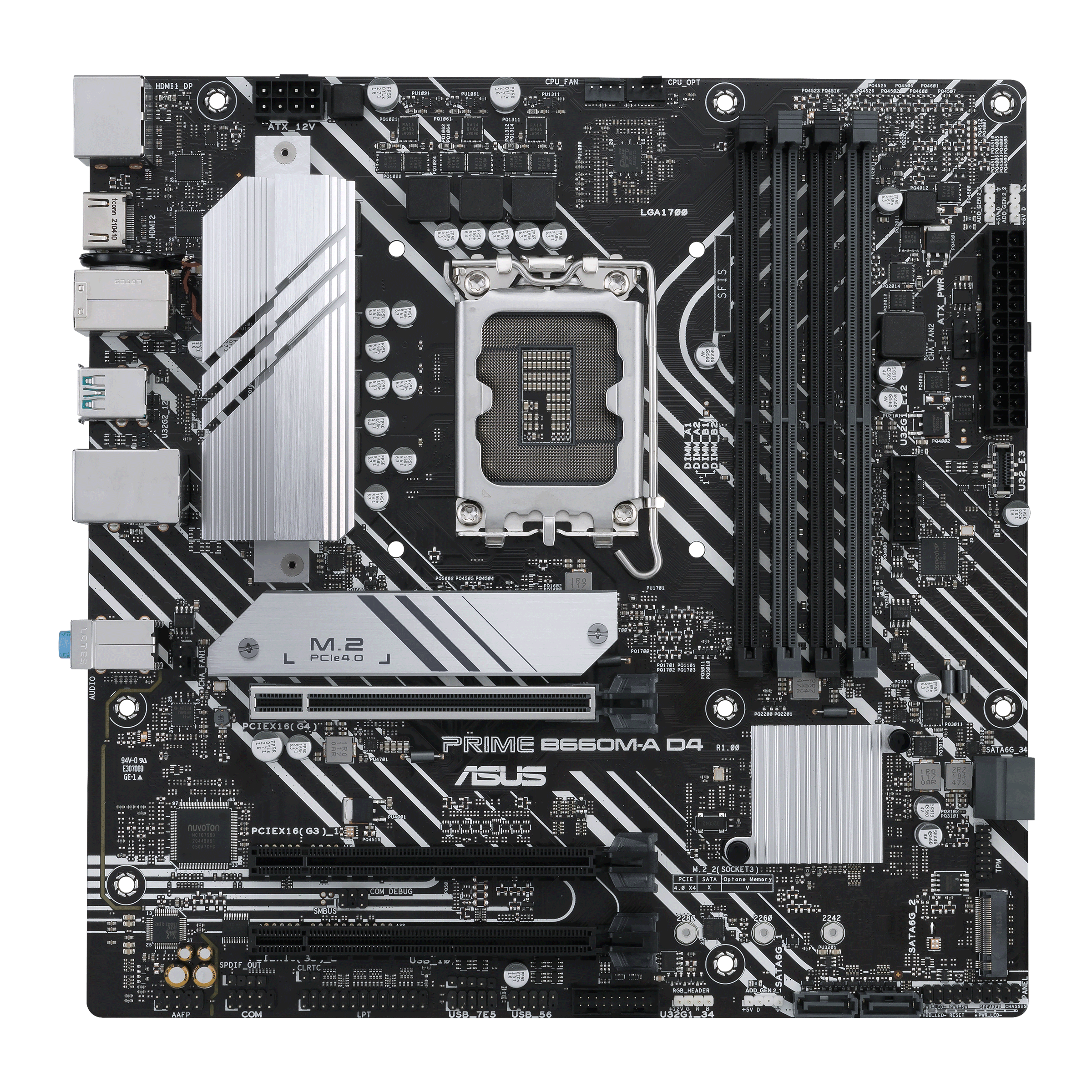 ASUS motherboard, MBO 1700 ASUS PRIME B660M- A D4- CSM