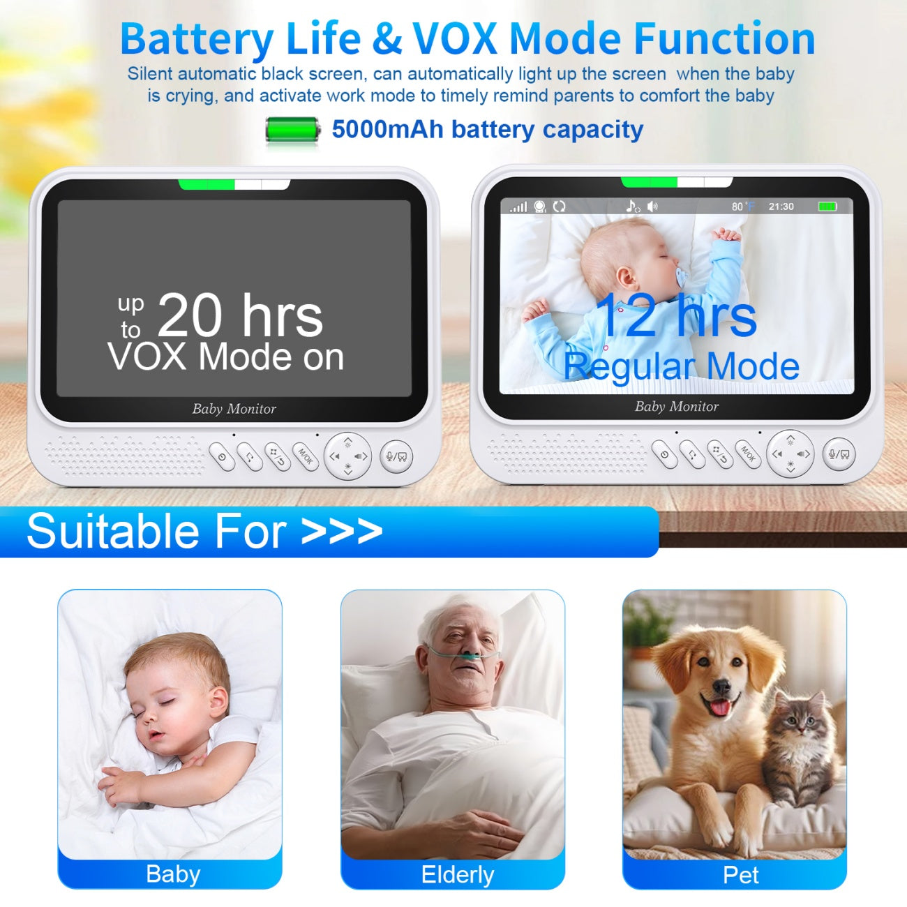 Baby Monitor 7.0Inch foto 3